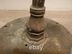 Antique Gothic Cast Brass / Bronze Standard Oil, Gas Floor Standing Lamp, Candle