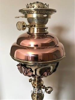 Antique Hinks Art Nouveau Arts & Crafts Standard Oil Lamp WAS Benson Style