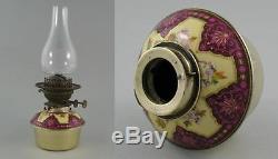 Antique Hinks Patent Enamelled Brass Drop In Oil Lamp Sherwood Duplex Burner