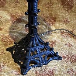 Antique Hinks & Sons Victorian Electric Brass Oil Light Lamp Arts & Crafts Iron