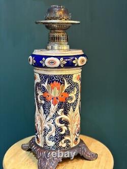Antique Imari Oil Lamp/Royal Crown Derby/collectable Lamp