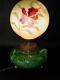 Antique Majolica Gone With The Wind Figural Oil Lamp B&h