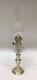 Antique Messengers Peg Oil Lamp Clear Glass Font And Shade