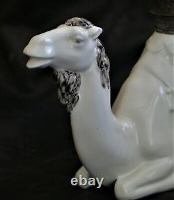 Antique Miniature Camel Figural Victorian Oil Lamp in Mint Condition 8 1/4 Tall