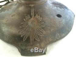 Antique ORNATE 1880s B & H Bradley Hubbard Kerosene Oil Lamp Electrified