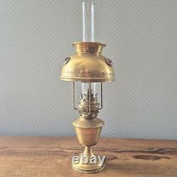 Antique Oil Lamp Brass Kerosene Light Star of David