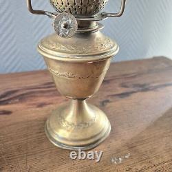 Antique Oil Lamp Brass Kerosene Light Star of David