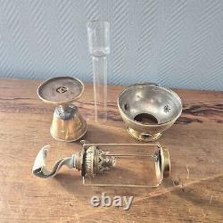 Antique Oil Lamp Brass Kerosene Light Star of David