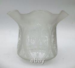 Antique Oil Lamp Doulton Lambert For Hinks Etched Antique Shade