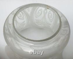 Antique Oil Lamp Doulton Lambert For Hinks Etched Antique Shade