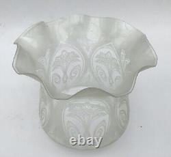 Antique Oil Lamp Doulton Lambert For Hinks Etched Antique Shade