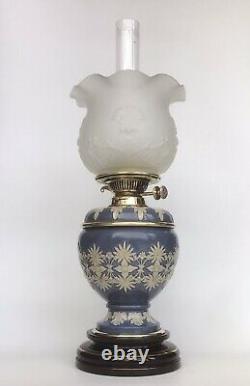 Antique Oil Lamp Doulton Lambeth Hinks No2 Duplex Burner Circa 1884
