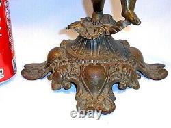Antique Oil Lamp Pedestal Font Holder