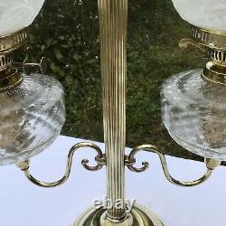 Antique Oil Lamp Two Arm Candelabra Oil Lamp Double Duplex Oil Lamp Banquet Lamp