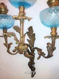 Antique Oil Lamp, Victorian Baroque, sculptural bronze, luxury decor, unique