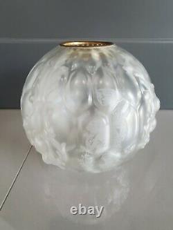 Antique Oil Parlor Banquet Floor Lamp Shade Ball Globe B + H Bradley Hubbard