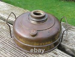 Antique PRACHT BRENNER 25' Oil Lamp Heater, Cranberry/Ruby Shade with Chimney