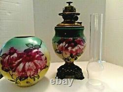 Antique Pittsburgh Gone With The Wind Oil Lamp signed Original