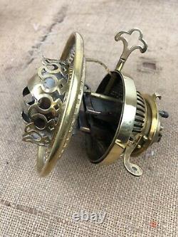 Antique Polished Brass Hinks No 2 Lever Oil Lamp Burner Rise and Fall #2