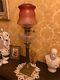 Antique Scottish Cranberry glass oil lamp shade, SALE IS FOR THE SHADE ONLY