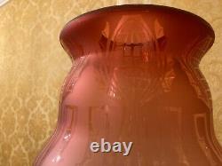 Antique Scottish Cranberry glass oil lamp shade, SALE IS FOR THE SHADE ONLY