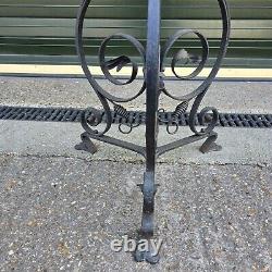 Antique Scrolled Ornate Wrought Iron Oil Lamp Standard Lamp Base 139cm tall