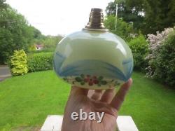 Antique Uranium Opalescent Vaseline Glass Oil Lamp Font Reservoir