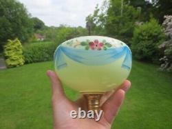 Antique Uranium Opalescent Vaseline Glass Oil Lamp Font Reservoir