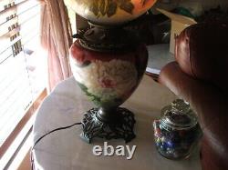 Antique VICTORIAN GONE WITH THE WIND PARLOUR LAMP GWTW Oil Lamp, Made in USA