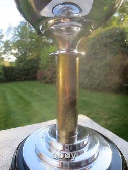 Antique Veritas Chrome Plated Best English Make Duplex Oil Lamp & Chimney