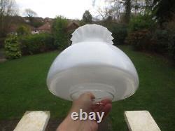 Antique Veritas Frilly Pie Crust Top Reading Duplex Oil Lamp Shade