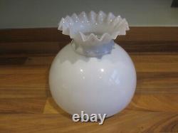 Antique Veritas Frilly Pie Crust Top Reading Duplex Oil Lamp Shade