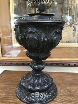 Antique Veritas Oil Lamp Bentral Draught Burner Drop In Font Victorian