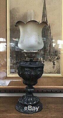 Antique Veritas Oil Lamp Bentral Draught Burner Drop In Font Victorian