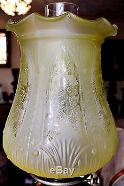 Antique Very Rare Victorian Oil Lamp 1870's Wedgwood Majolica Agate Ware Hinks