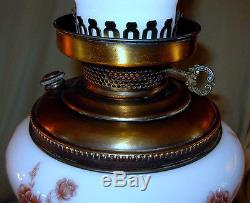 Antique Victorian Banquet Parlor GWTW Electrified Oil Lamp 3 Tier