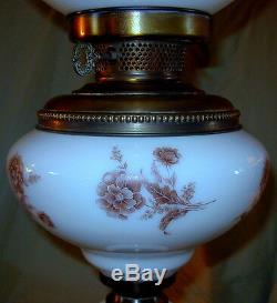 Antique Victorian Banquet Parlor GWTW Electrified Oil Lamp 3 Tier