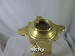 Antique Victorian Brass Corinthian Column Oil Lamp Base