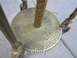 Antique Victorian Brass H C Baptholdi Ornate Oil Kerosene PIANO Floor lamp