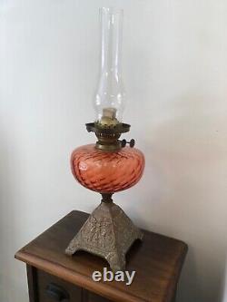 Antique Victorian Brass Kerosine Lamp fully working