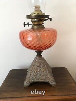 Antique Victorian Brass Kerosine Lamp fully working