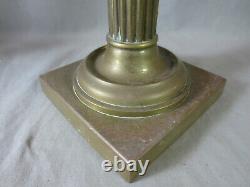 Antique Victorian Cast Brass Hinks Oil Lamp Base