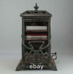 Antique Victorian Cast Iron Wright & Butler Petroleum Stove Oil Lamp Heater 1887