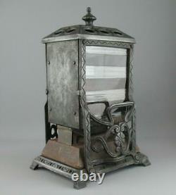 Antique Victorian Cast Iron Wright & Butler Petroleum Stove Oil Lamp Heater 1887