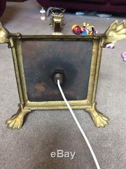Antique Victorian Converted Brass Standard Oil Lamp