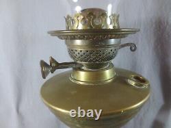 Antique Victorian Corinthian Column Oil Lamp Brass Font Duplex oil lamp burner