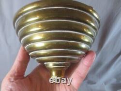 Antique Victorian Corinthian Column Oil Lamp Brass Font Duplex oil lamp burner