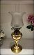 Antique Victorian Duplex Brass Oil Lamp