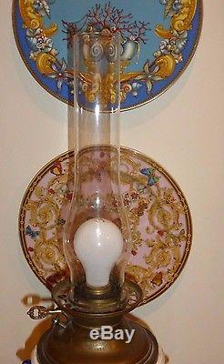 Antique Victorian E. Miller Juno Gone with The Wind Oil Electric Table Lamp 24