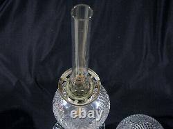 Antique Victorian EAPG PINEAPPLE & FAN OIL LAMP SMALL BANQUET LAMP